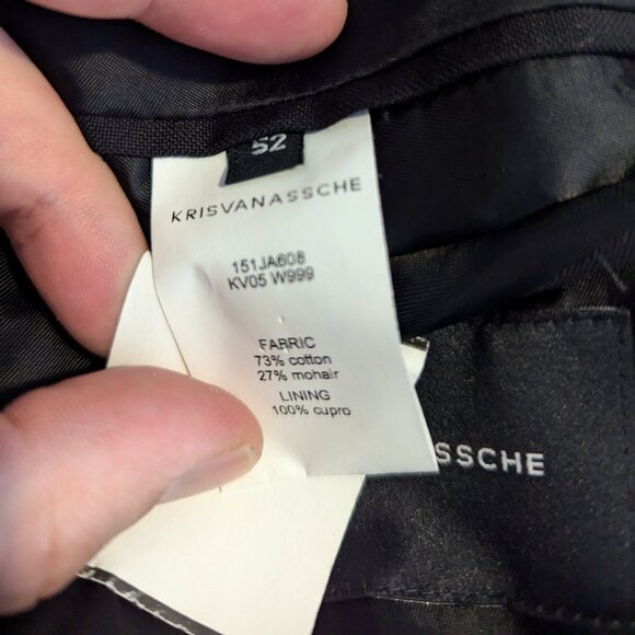 KRIS VAN ASSCHE - Layered black jacket - Sz 52 - Picture 10 of 10